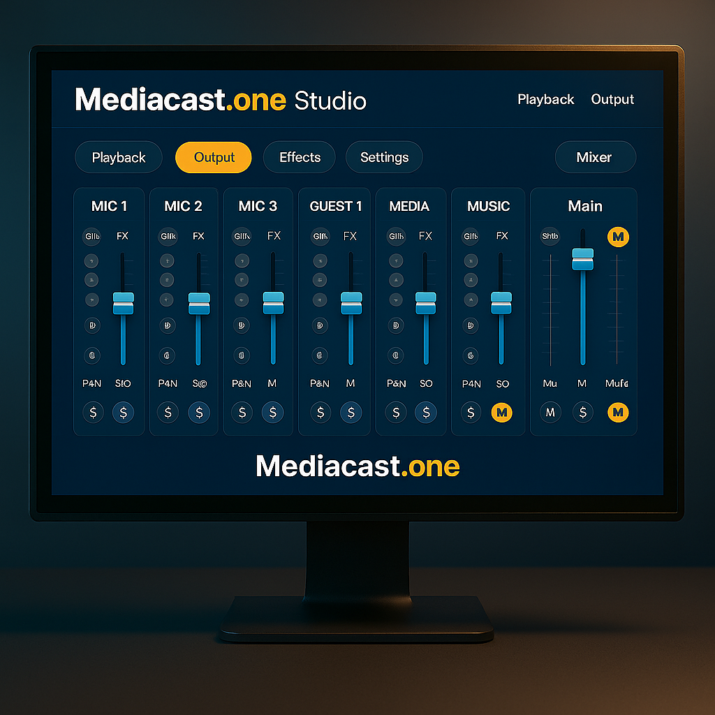Mediacast.one Studio Playback Effects Settings